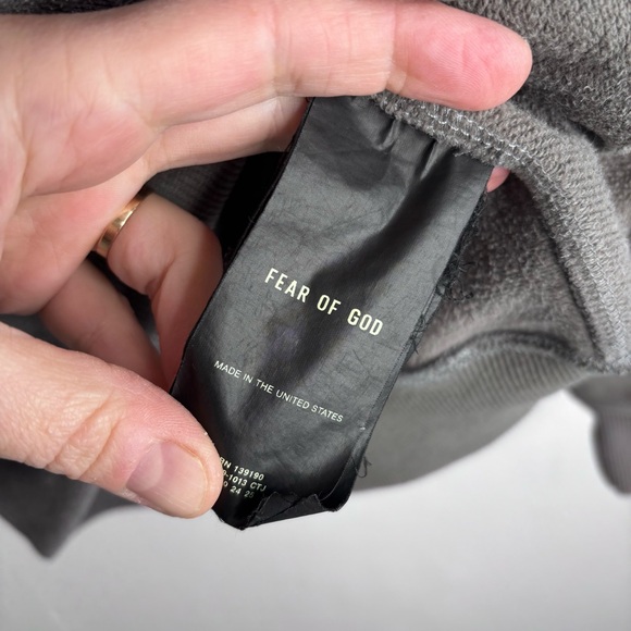 Fear Of God No Logo Zip Up Hoodie Gray Size Small - Picture 9 of 15